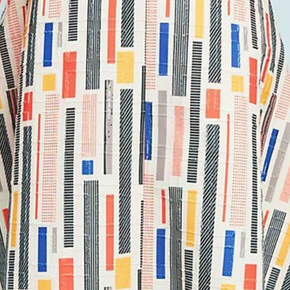 Anthropologie 50’s A-Line Midi Skirt 6 Button Front Striped Belted Pockets Hutch - Picture 8 of 9